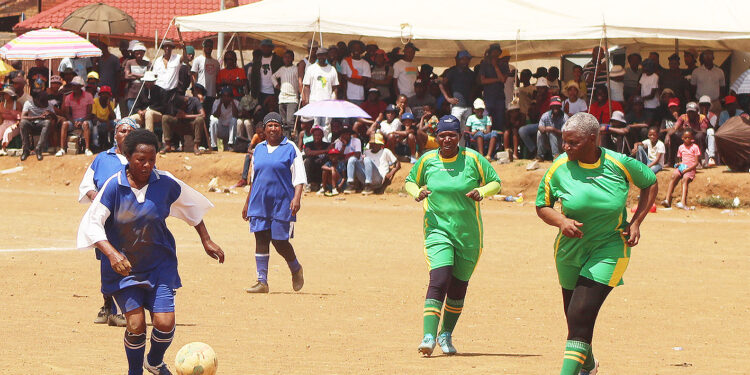 Soccer gogos keep fit and active through playing games