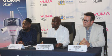 MEC for e-Government Bonginkosi Dhlamini delivers a report on the CCTV Project